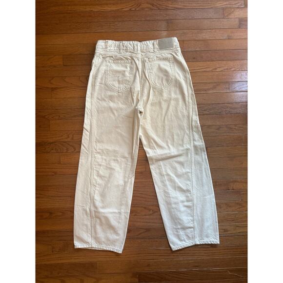 We The Free Aster Straight Jeans size 33 100% Cotton Cream - Picture 14 of 16